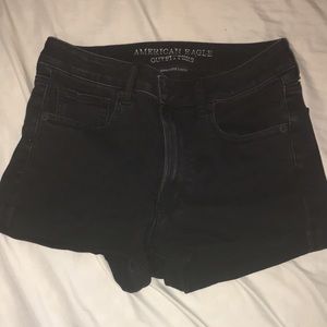 Black American eagle jean shorts